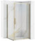 Rea Cabine de douche Rapid Swing Gold Cabine de douche sans receveur de douche Verre de sécurité trempé Transparent 6 mm (Or) Porte: 90 x Paroi: 100 cm