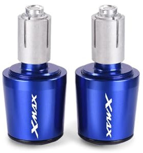 Embouts de Guidon de Moto CNC for poignées de Moto compatibles avec Xmax 125 250 300 400 X-Max 2016 2017 2018 2019 2020 2021(Blue)