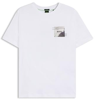 BOSS Men's Tee Stripe Zone T-Shirt, Open Green, L