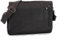 ALMADIH Leder Umhängetasche Herren DYLAN sw Premium Rindsleder Ledertasche Laptop Fach 15 Zoll Aktentasche Messenger Unitasche Schultertasche Freizeittasche Tragetasche unisex schwarz (DYLAN black)