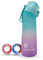 AROMA H20 Bouteille 650ML avec 2 goût pods, 1 paille, 2 brosses. 0 sucres, 0 calories, juste des arômes naturels. (Dégradé bleu violet)
