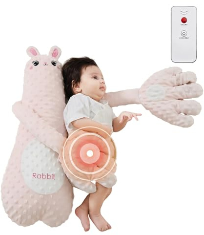 Schlummer Bär Baby Hug Kisse n mit Rote-Bohnen Wärmekissen, Baby Spielzeug Elektrisches Kiss en mit Automatikfunktion (Hase)