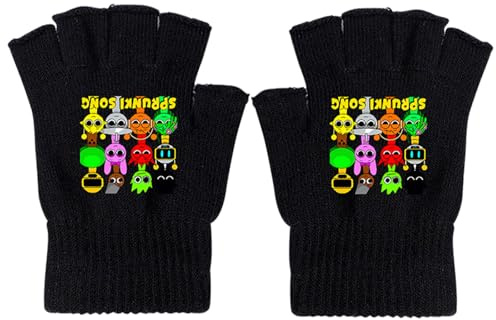 Cartoon Handschuhe, Cartoon Gloves, Anime Elastizität Strickhandschuhe, | für Mädchen Jungen Kinder Fanartikel Geschenk(1 Paar)