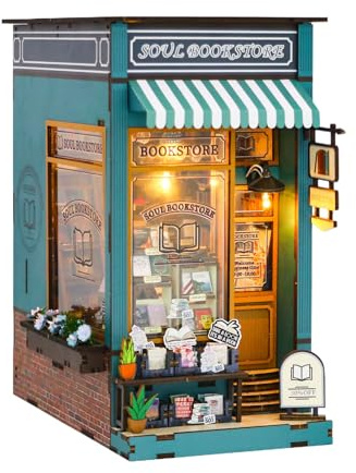 Book Nook Kit für Erwachsene – Bücherregal-Dekoration, beleuchtete kreative Dekoration, Ecke für Display, Bücherregal, Arbeitszimmer, Arbeitsplatz, Spielzimmer, Wohnzimmer, Zuhause, Feengarten