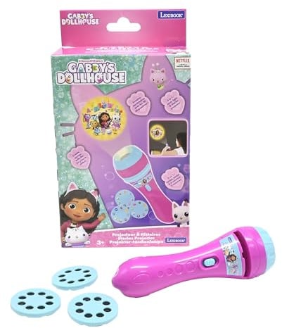 LEXIBOOK, Gabby's Dollhouse Story Projector, LTC050GDHLXB | 3 story discs, 24 images, Torch light, TV series images