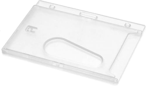 10x HORIZONTAL Kartenhalter Ausweishülle Ausweishalter Hartplastik Polycarbonat Namensschild