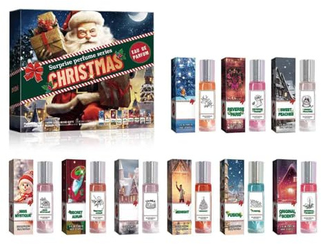 Mini Parfüm Adventskalender Damen, Parfum Adventskalender 2025 Frauen, Erhältlich in neun verschiedenen Geschmacksrichtungen, Weihnachtsgeschenke, Langanhaltender Duft für Mutter