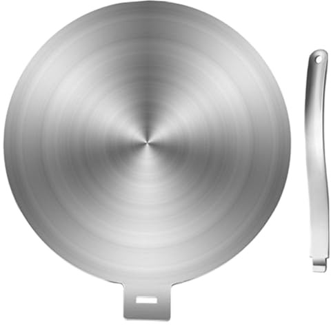 Healeved Induktionsadapterplatte aus Edelstahl 280X34mm Wärmeverteiler für Gas und Induktionsherde Auftaufunktion Hitzebeständige Kochplatte