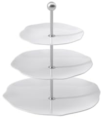 Villeroy & Boch – Pura Etagere, ca. 27,5 × 27,5 × 27 cm, Reinweiß, spülmaschinenfest & mikrowellensicher, fließende Form, Premium Bone Porzellan made in Germany
