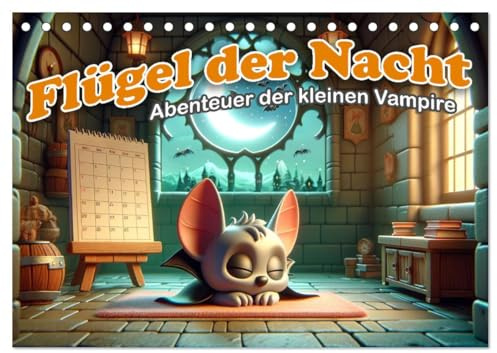 Flügel der Nacht: Abenteuer der kleinen Vampire (Tischkalender 2026 DIN A5 quer), CALVENDO Monatskalender: Magische Vampir-Abenteuer das ganze Jahr. (CALVENDO Spass)