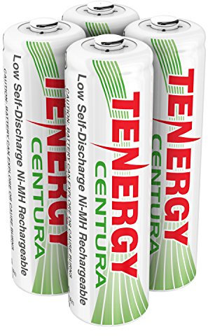 Tenergy AA Rechargeable Batteries 2000mAh Pre-Charged Low Self Discharge for Remote Controllers, Toys, Flashlight, Mouses, 4 Pack
