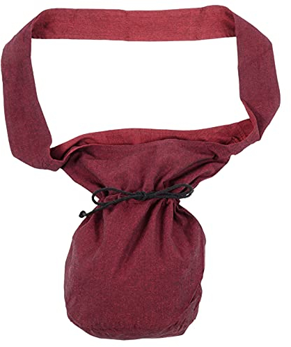 HEMAD Mittelalter Umhängetasche Beutel-Tasche Baumwolle groß Modell: Irmenfried, Rot