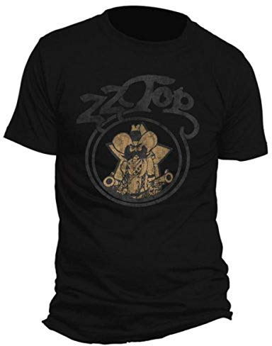ZZ Top Outlaw Village Cotton T-Shirt Black Small 100% Ringspun Cotton Logo Printed