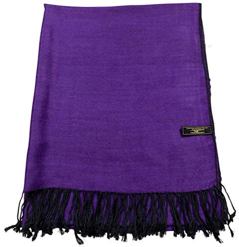 CJ Apparel - Sciarpa a tinta unita, Pashmina - Viola - Taglia unica