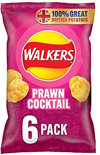 Walkers Prawn Cocktail Multipack Crisps 6 x 25g