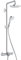 hansgrohe Croma Select E Colonne de douche 180 2 jet avec mitigeur thermostatique de baignoire, blanc/chromé, 27352400
