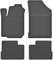 Gummimatten Fußmatten 1.5 cm Rand kompatibel mit Hyundai i20 I (Bj. 2008-2015) ideal angepasst 4 -Teile EIN Set