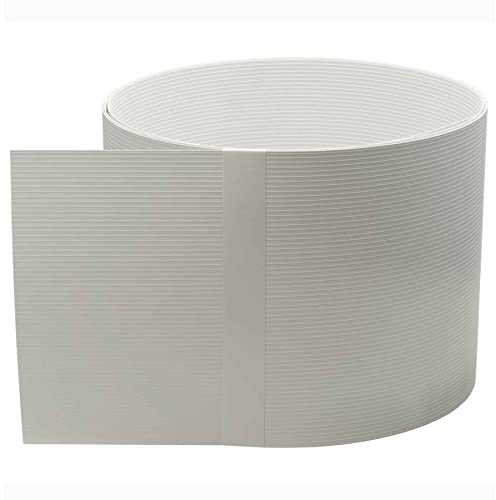 INTRA-TEC Zaun-Sichtschutzstreifen Weiß - 10 Stück aus Hart-PVC 252x19 cm, RAL 9016 für Doppelstabmattenzäune, Windschutz