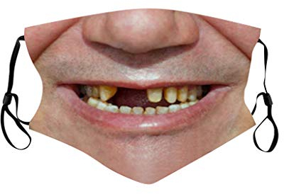 AmyGline Lustige Mundschutz Bandanas mit 3D Motiv Waschbar Mund-Nasen-Schutz Wiederverwendbare Staubdicht Atmungsaktiv Multifunktionstuch Halstuch (One Size, A044)