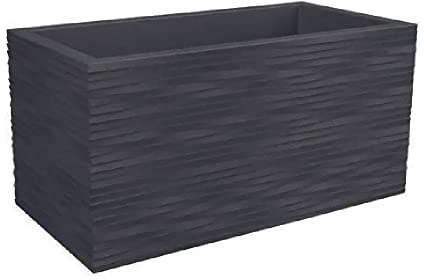 Jardinière rectangulaire en résine ELEGANCE cm. 79 ANTRACITE