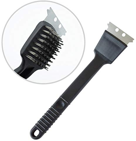 Brosse de Nettoyage en Acier Inoxydable pour déjections d'oiseaux avec grattoir pour Cage à Oiseaux
