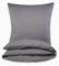 MALIKA® Damast Hotelbettwäsche | Satin Bettwäsche 135x200 mit 80x80 Kissenbezug | Bettwäsche mit Baumwolle für EIN besonders wohliges Hautgefühl, Farbe:Grau Reißverschluss, Größe:135x200 + 80x80