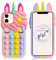 Vunake for iPhone 11 Case for iPhone11 Phone Cases for Kids Girls Poppet Fidget Heavy Duty Bumper Cover Soft Gel Protective Cases Liquid Silicone Shockproof Phone Case Cover for iPhone 11 - Unicorn
