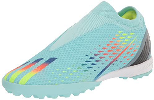 adidas Zapatillas de f tbol unisex para adultos X Speedportal.3 sin cordones, Clear Aqua/Solar Red/Power Blue, 11 US Women/11 US Men