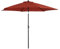 2.7m Wind Up Parasol – Tilt and Crank Mechanism - Polyester Canopy – Stylish Garden Umbrella in Green, Blue, Terracotta, Grey or Beige. (Red)
