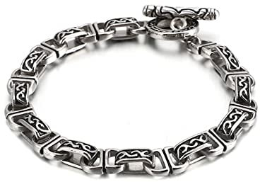 Armbänder Herren Silber, Armband Männer Retro-Punk Armband Edelstahl Herren Herren Schmuck Bday Geschenke Männer