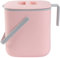 BLUE GINKGO Kitchen Compost Bin [2.6L] – Filter-Free, Odor-Tight Countertop Food Waste Pail with Handles (Made in Korea, Pink)