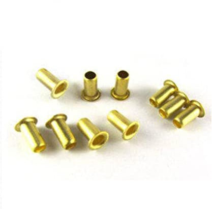 GILIOS 99pcs M1 Hollow Rivet Through Hole Nail Copper Eyelet Umbrella Small Rivets 2mm/2.5mm/3mm/4mm Long (Size : M1 x 2mm)