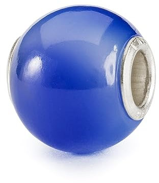 Trollbeads Runde Edelstein Beads (Blauer Achat)