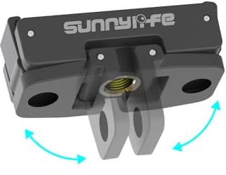 Hensych Magnetische Adapterhalterung für DJI OSMO ACTION4/3/2,Magnetische Adapterhalterung Zwei Krallen Adapter Verlängerung Zubehör für OSMO ACTION4/3/2 /Action 3