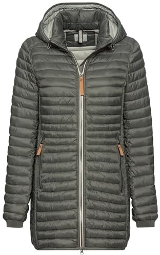 camel active Damen Wasserabweisende Steppjacke | Wasserabweisende und winddichte Steppjacke mit abnehmbarer Kapuze, 2-Wege Reißverschluss, 2 Innen - und 2 Außentaschen