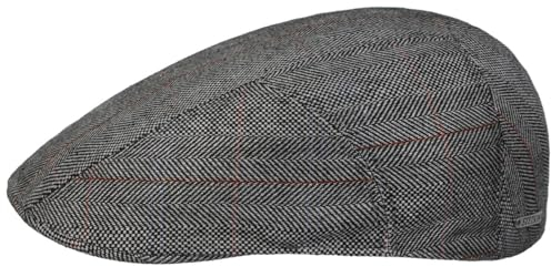 Stetson Light Silk Ivy Flatcap Schirmmütze Schiebermütze Herren - Made in The EU mit Schirm, Futter Frühling-Sommer - 58 cm anthrazit