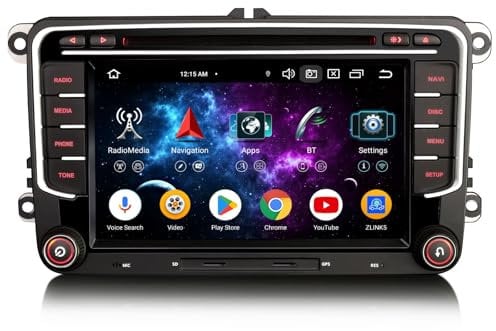 GONFEN 4GB+64GB Acht-Kern Android 14 DAB+ Autoradio Für VW Caddy Passat B6 Golf 5 Golf 6 Tiguan Touran Jetta SEAT Skoda Octavia mit GPS Navigation Wireless CarPlay Android AUTO DSP WiFi BT 5.0 OPS DVD