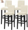 KELUINA Bar Stuhl Hocker Abdeckungen, Stretch Abnehmbare Waschbare Stuhl Slipcover für Kurze Dreh Dinning Stuhl Rücken Stuhl Bar Hocker Stuhl (Beige,4er-Set)