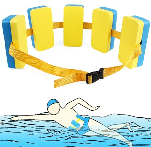 Xingsky Schwimmen Kinder, Verstellbarer Schwimmgürtel, Schwimmgürtel Kinder mit 6 Schwamm-Auftriebsblock Verstellbarem Nylongurt für Kinder Erwachsene