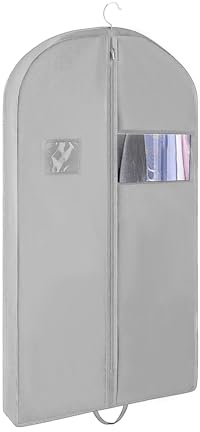 Kleidersack Anzugtasche für Lagerung und Reise 110x60cm Hängende Kleiderhülle Kleidersäcke Mottensicher Atmungsaktive Kleiderschutzhülle Herren mit Griffen für Anzug,Kleid,Mäntel,Jacken,Shirts
