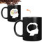 Tazas de café que cambian de color | Tazas de café de cerámica con cambio de color, tazas mágicas con cómodo mango, aptas para microondas, taza de cambio de calor, tazas de sublimación duraderas