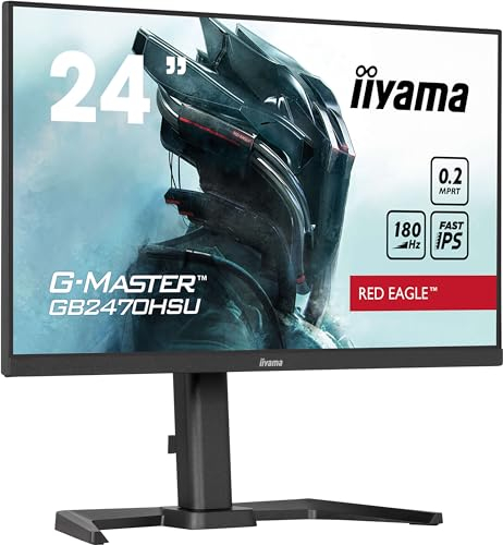 iiyama G-Master GB2470HSU-B6 23.8 Fast IPS FullHD 180Hz 0.2 ms USB-A Altavoces Altura Ajustable