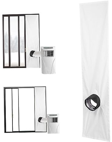 Kit de sello de ventana universal, protectores de intercambio de aire de parada de aire caliente, cinta de fijación impermeable ajustable, kit de ventanas de aire acondicionado móvil universal mantén