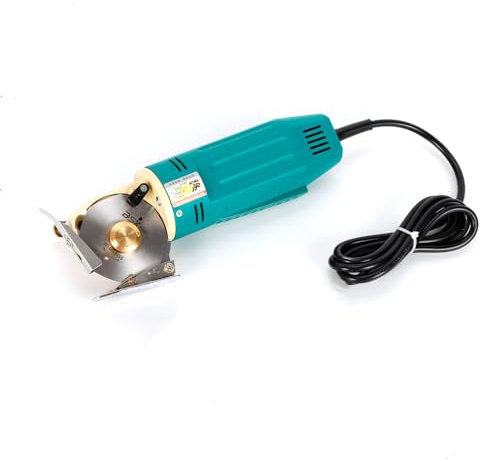 JAYEUW Elektrischer Industrieller Stoffschneider Multi-Cutter Tragbarer Elektrischer Stoffschneider Klingengröße 70mm Maximale Schnittdicke 25mm Rollschneider für Stoff Leder Grün