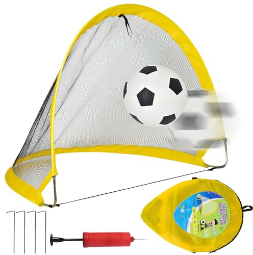 Pop Up Fußballtor, selbstaufstellende Fußballtor Fussballtore für Garten Kinder Faltbare Fußballtore 68 x 39x 33 cm Automatik Fussball-Torwand Fußball trainingsset Fußballtraining für Fußballliebhabe