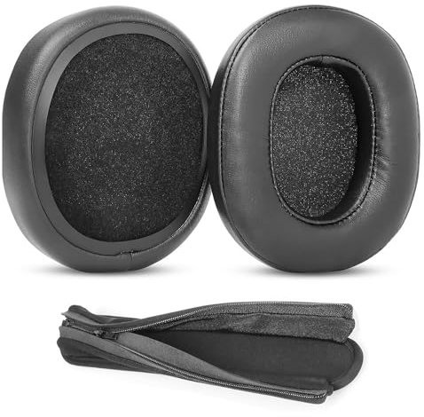 DowiTech Almohadillas de Repuesto Profesionales y Banda para la Cabeza compatibles con Skullcandy Crusher EVO/Crusher ANC/Hesh 3/Crusher 360 Auriculares Almohadillas con Cuero Amigable con la Piel