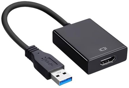Gohytal USB zu HDMI Adapter, USB 3.0/2.0 zu HDMI Audio Video Adapter, HD 1080P Video Grafikkabel Konverter für PC, Laptop HDTV TV kompatibel mit Windows XP/10/8/7