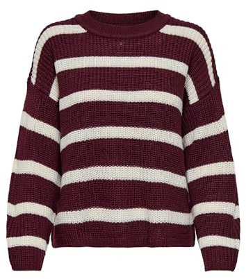 JDY Damen Jdyjusty L/S Stripe Pullover KNT Noos Strickpullover (1er Pack)