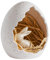 home&you - Osterdeko Eggling, Osterei mit Keramik, Osterei Tischdeko, Deko-Ei, Osterfigur, Frühlingsdekoration, Osterschmuck - Beige