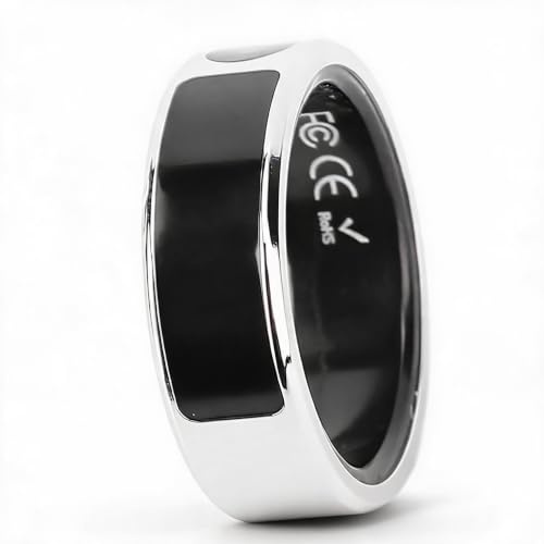 Smart Ring, Fitness-Tracker-Ring aus Edelstahl mit Farbdisplay, unterstützt mehrere Sportmodi, Gestensteuerung zum Blättern, ideal für Workout und tägliches Tragen